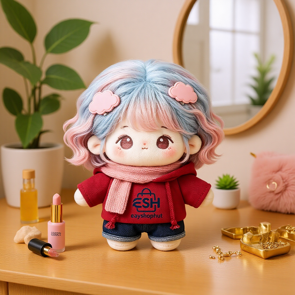 20cm Doll Hooded Shirt Set - Purple Casual Wear, Suitable for 20cm Fur Dolls Product type
