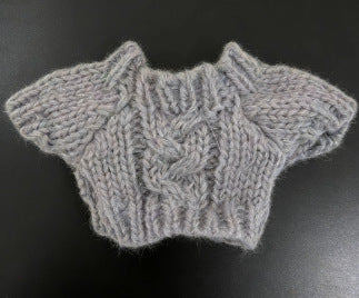 Solid Color Cable Knit Sweater for 10cm Cotton Dolls