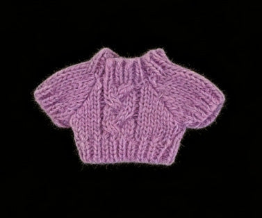 Solid Color Cable Knit Sweater for 10cm Cotton Dolls