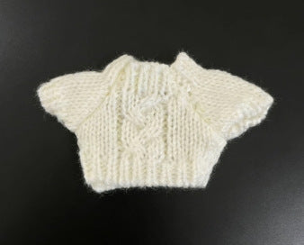 Solid Color Cable Knit Sweater for 10cm Cotton Dolls